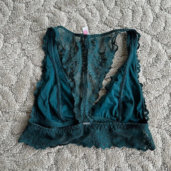 Victoria’s Secret Pink Bralette Size Small Green! - Picture 2 of 2